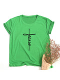 Jesus Cross T-shirt women