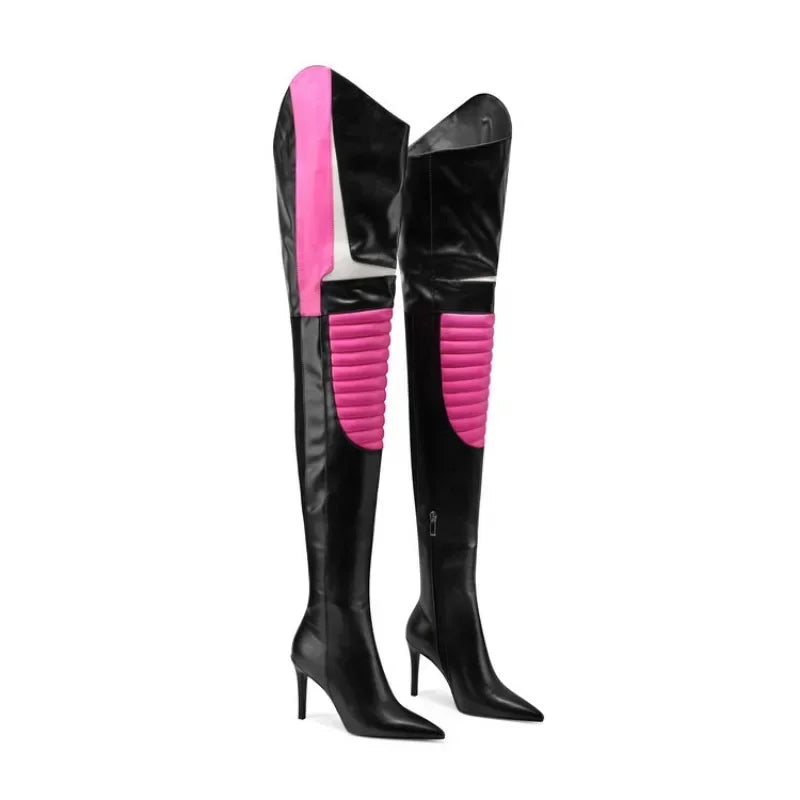 Motor Sport over the knee boots