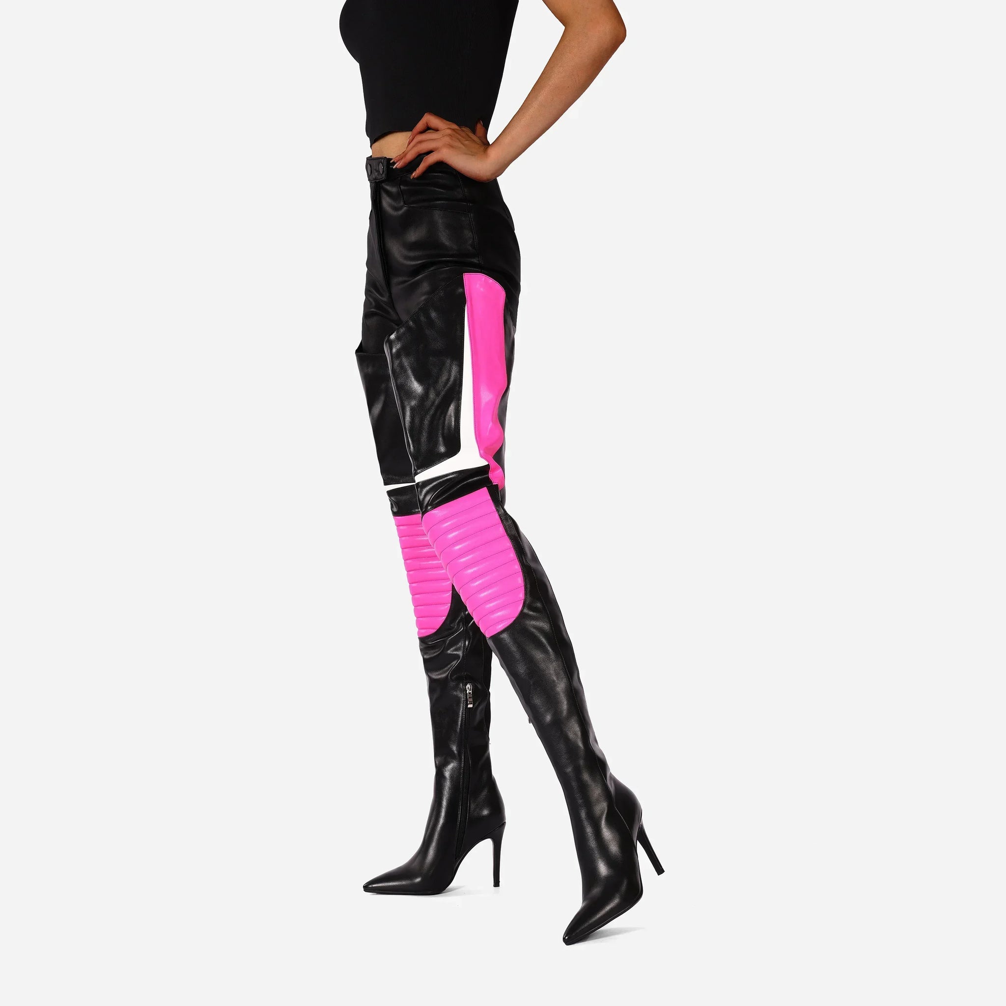 Motor Sport over the knee boots