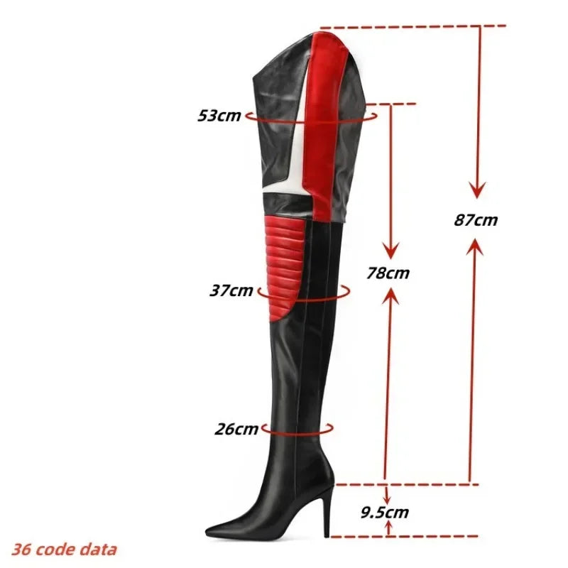 Motor Sport over the knee boots