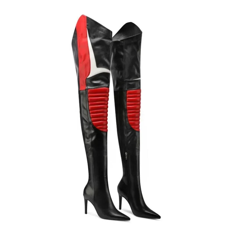 Motor Sport over the knee boots