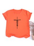 Faith Tshirt Cross Jesus Tees Tops Christian Shirt Women Fashion Tshirt Baptism Church Bride Esthetic Tumblr T Shirt