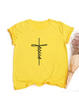 Faith Tshirt Cross Jesus Tees Tops Christian Shirt Women Fashion Tshirt Baptism Church Bride Esthetic Tumblr T Shirt