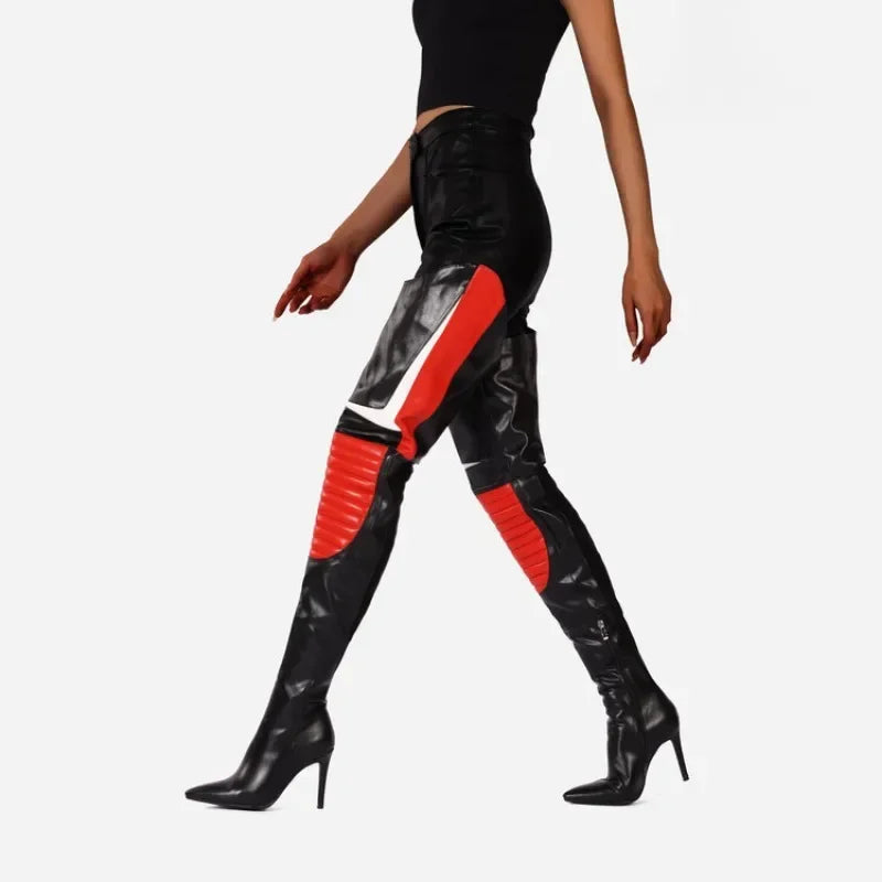Motor Sport over the knee boots