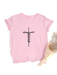 Jesus Cross T-shirt women