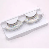 1 Pair Laser Gold Silver Line False Eyelashes