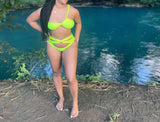 Women One Shoulder Neon Bathing Suit