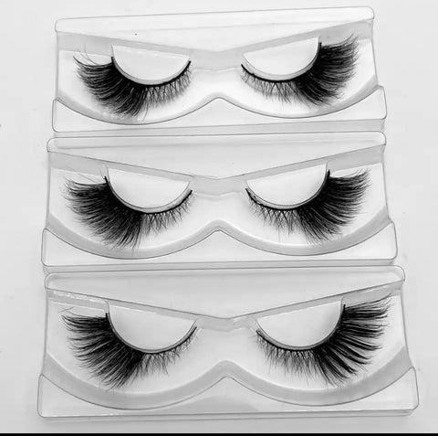 3Paires 3D Handmade Cat eye natural false eyelashes fake lashes long makeup 3d mink lashes