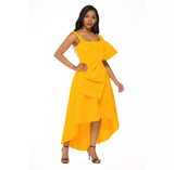 Irregular Yellow Occassion Dresses