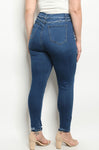 Medium Blue Denim Jeans Plus Size