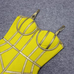 Women Bandage with gold straps Dress
