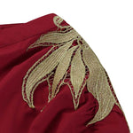 Women Off Shoulder Dress 2022 VONDA Vintage Solid Color Embroidery Long Maxi Dresses Bohemian Sundress Front Fork Party Vestido