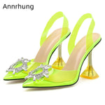 Crystal Sun Flower High Heels