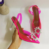 Crystal Sun Flower High Heels