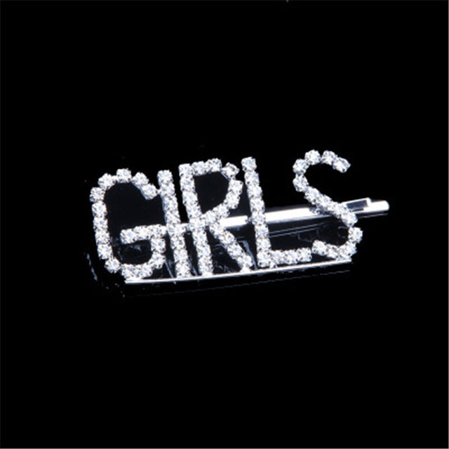 1PC Bling Letter Hairpins Headwear For Women Girls Hair Clips Pins Barrette