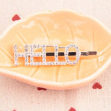 1PC Bling Letter Hairpins Headwear For Women Girls Hair Clips Pins Barrette