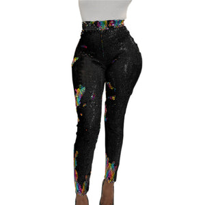 European and American trousers Best selling sequined leggings