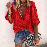 Chains print New Tops Blouse plus size