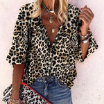 Chains print New Tops Blouse plus size