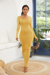 Plus Size S-5XL Long Sleeve Turtleneck Stretchy Long Dress 2019 Summer