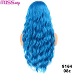 Long Water Wave Hairstyle Wigs For Women Synthetic Hair