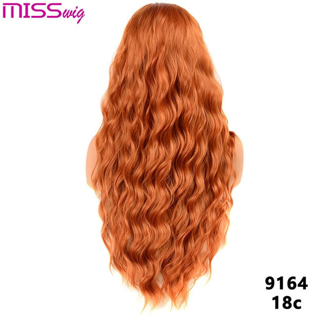 Long Water Wave Hairstyle Wigs For Women Synthetic Hair