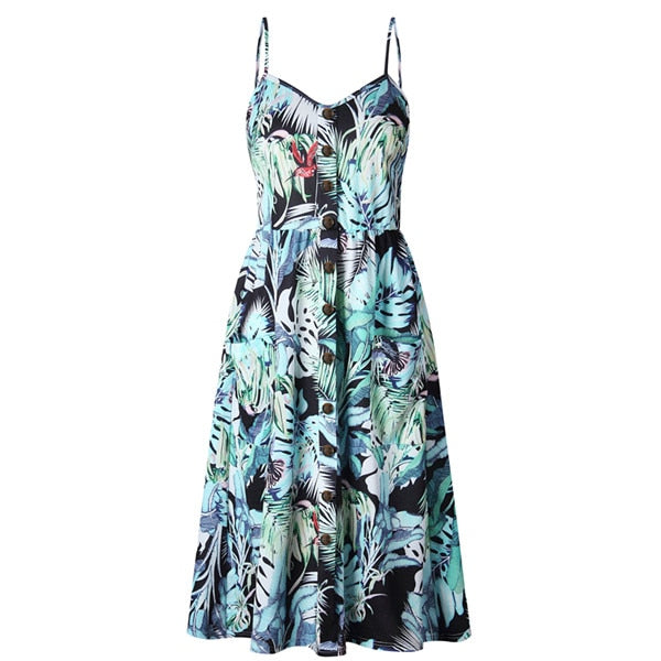 2019 New Women Print  Stripe Long dress