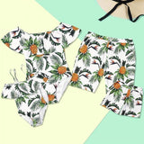 Family Matching Swimsuit Queen Princess Swimwear  Beachwear Mommy and me Swimsuit Beach Shorts For Kids Men