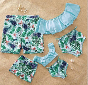 Family Matching Swimsuit Queen Princess Swimwear  Beachwear Mommy and me Swimsuit Beach Shorts For Kids Men