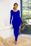 Plus Size S-5XL Long Sleeve Turtleneck Stretchy Long Dress 2019 Summer