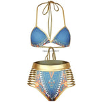 New Sexy flirtatious Swimwear Women African Mayo Bikini Set Bathing Suit