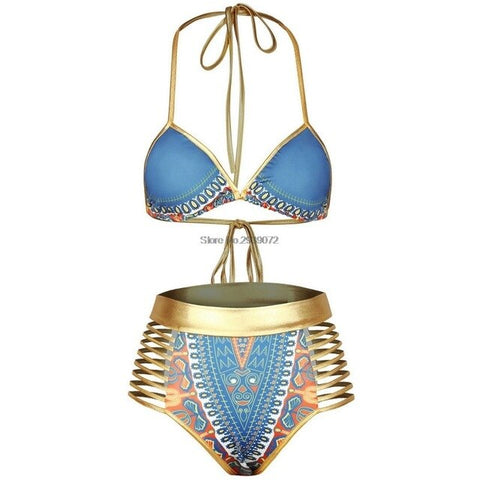 New Sexy flirtatious Swimwear Women African Mayo Bikini Set Bathing Suit