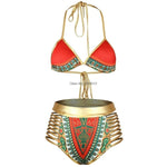 New Sexy flirtatious Swimwear Women African Mayo Bikini Set Bathing Suit