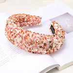 Crystal Hair Bands For Women Lady Luxury Shiny Padded Diamond Headband Hair Hoop Fashion Hair Accessories