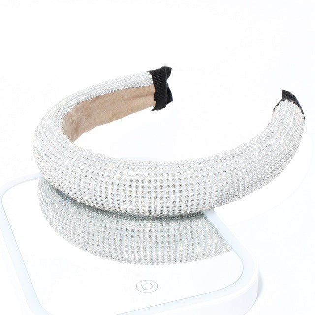 Crystal Hair Bands For Women Lady Luxury Shiny Padded Diamond Headband Hair Hoop Fashion Hair Accessories