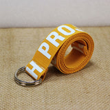 24 styles Unisex Canvas Belts Letters Printed D Ring Double Buckle Punk Waist Strap