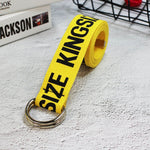 24 styles Unisex Canvas Belts Letters Printed D Ring Double Buckle Punk Waist Strap