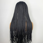 Long Micro Braided 13x6 Synthetic Lace Front Wigs Full Hand Tied Box Braid Heat Resistant