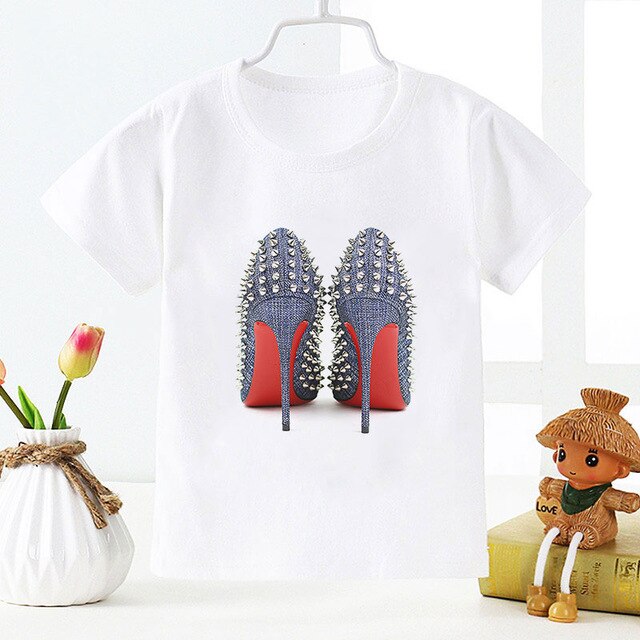 New Added Tshirt Girl Watercolor High Heels Pretty Girls Cozy T Shirts Cute
