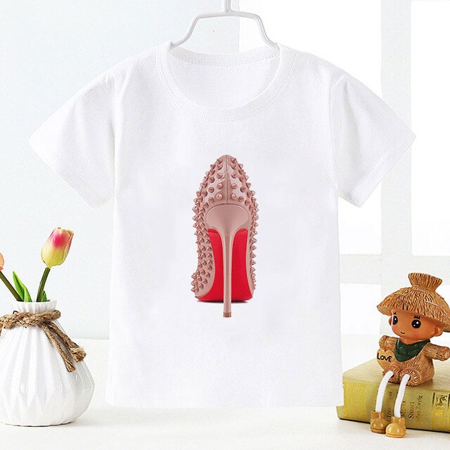 New Added Tshirt Girl Watercolor High Heels Pretty Girls Cozy T Shirts Cute