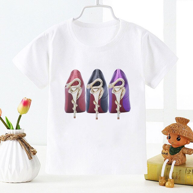 New Added Tshirt Girl Watercolor High Heels Pretty Girls Cozy T Shirts Cute