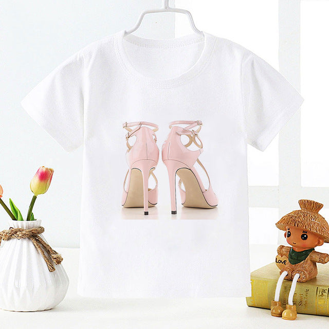 New Added Tshirt Girl Watercolor High Heels Pretty Girls Cozy T Shirts Cute
