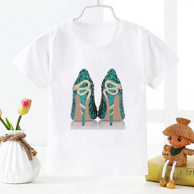 New Added Tshirt Girl Watercolor High Heels Pretty Girls Cozy T Shirts Cute
