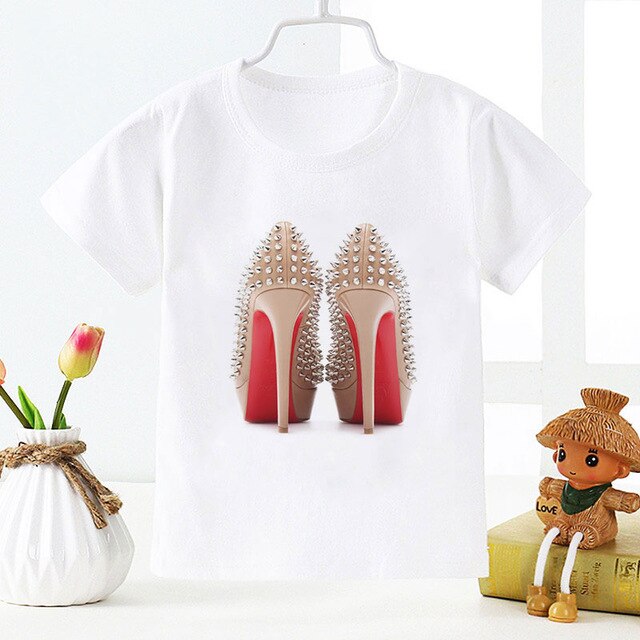 New Added Tshirt Girl Watercolor High Heels Pretty Girls Cozy T Shirts Cute