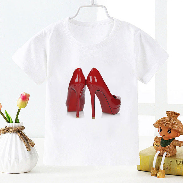 New Added Tshirt Girl Watercolor High Heels Pretty Girls Cozy T Shirts Cute