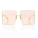 Oversized Rimless Square Sunglasses Women