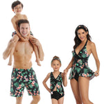 Summer Family Swimsuit Mommy and Me Clothes Father Son Mother and Daughter