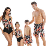 Summer Family Swimsuit Mommy and Me Clothes Father Son Mother and Daughter