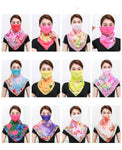 Temperament neck breathable mask new spring and summer anti-UV chiffon thin veil sunscreen multi-function large mask scarf