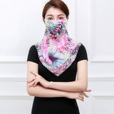 Temperament neck breathable mask new spring and summer anti-UV chiffon thin veil sunscreen multi-function large mask scarf